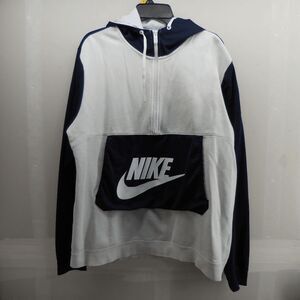 Nike Sportswear 1/2‎ Zip Hybrid Hoodie White Blue Mens. BV4928-100 Size XL